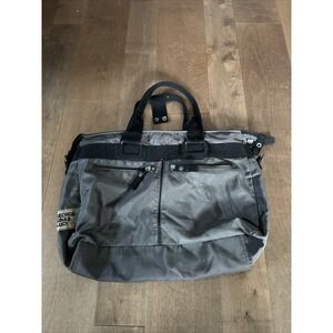 George Gina & Lucy Get Jenn Tote Bag Grey Black Nylon Designer Shoulder Purse